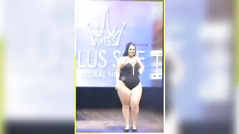 Models Wear Plus-Size Swimwear During a Plus-Size Women's Fashion Show #2