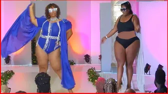 Exclusive Plus Size Swimwear Fashion Show - New Collection - Front And Back Walk