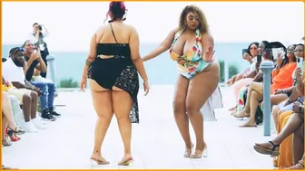 Plus-size Swimwear in Luxury Fashion Show 2023 - Front And Back Walk #1