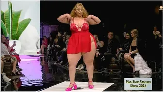 Maggie Applegate Best Moment In Slow Motion | Lingerie Plus Size Fashion Show 2024