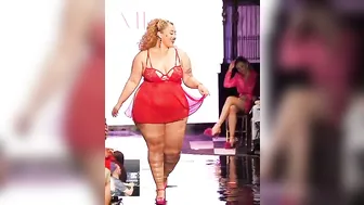 Maggie Applegate Best Moment In Slow Motion | Lingerie Plus Size Fashion Show 2024 #4