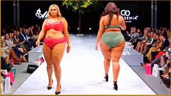 Plus Size Women Lingerie Fahion Show - Exclusive Front And Back Walk #1