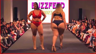 Plus Size Curvy Women's Walking in Lingerie -Plus Size Fashion Show