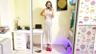 [4K] Transparent Clothes try on haul with Tina | See through Dresses №2 #4