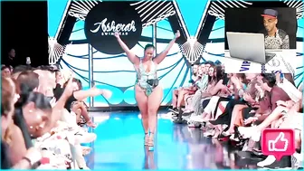 Large Women's Participates in A Bikini Fashion Show While Wearing Plus-Size Lingerie #4