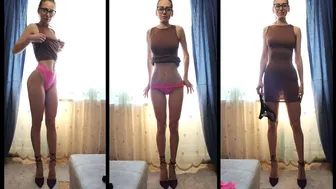 [4K] See Trough Transparent Dress And Lingerie Try On Haul with Tina