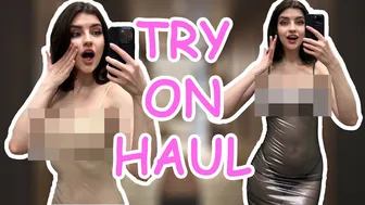 [4K] Transparent in dressing room Try on Haul 2024 | See through Try-on with Anna | No Bra Challenge #1