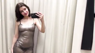 [4K] Transparent in dressing room Try on Haul 2024 | See through Try-on with Anna | No Bra Challenge #2