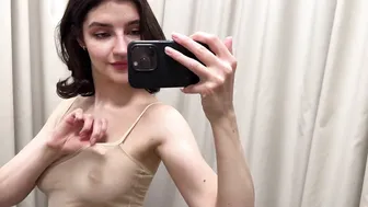 [4K] Transparent in dressing room Try on Haul 2024 | See through Try-on with Anna | No Bra Challenge #8