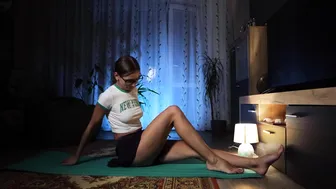 Yoga stretching with me in transparent skirt #10