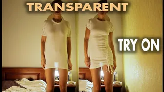 Try on haul transparent T-shirt with Tina #1