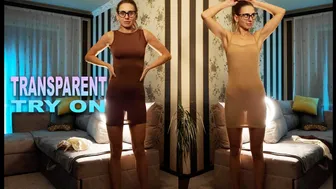 Try on haul transparent dresses with Tina