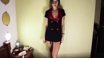 Try on Haul dress short skirt and transparent Stockings with Tina #5