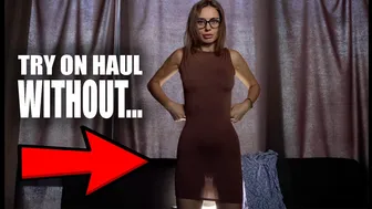 Try on short transparent dresses without... part 2