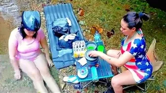 Camping at the Riverside while Cooking, Relaxing OutDoors and swimming #1