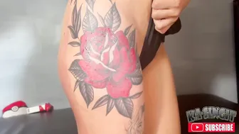 Big red rose tattoo #10