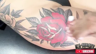 Big red rose tattoo #5