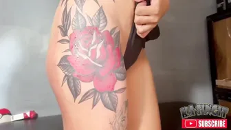 Big red rose tattoo #9