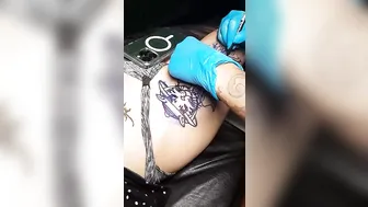 Big Cat Tattoo - Thigh Layout #5