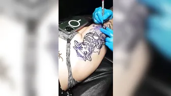 Big Cat Tattoo - Thigh Layout #7