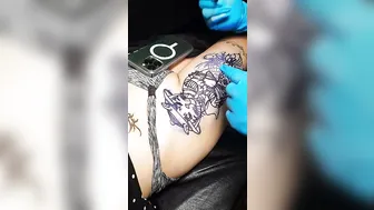 Big Cat Tattoo - Thigh Layout #8