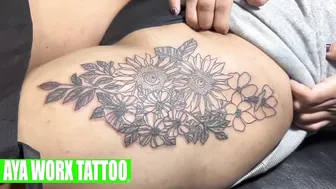 SEXY BEAUTIFUL FLORAL TATTOO #10