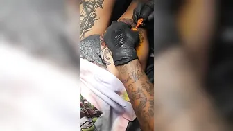 Sexy lady bring her stunning koi fish tattoo to life #10