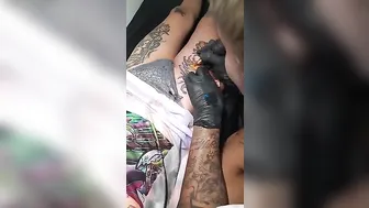 Sexy lady bring her stunning koi fish tattoo to life #4