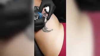 Girl got Yin Yang Tattoo -Thigh tattoo #7