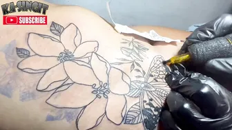 The Incredible Impact of Butterfly and Flower Tattoos on the Thigh #2