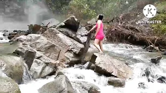 Air terjun Tersembunyi di Tengah Hutan Relaksasi pemandangan Alam Nan Sejuk #7