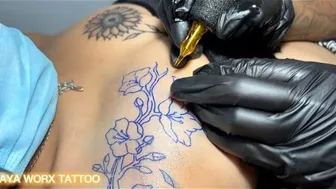 BLACK CHERRY BLOSSOM TATTOO