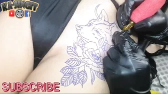 WOLF x FLORAL tattoo - kinis ni boss #10