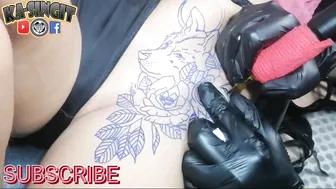 WOLF x FLORAL tattoo - kinis ni boss #3