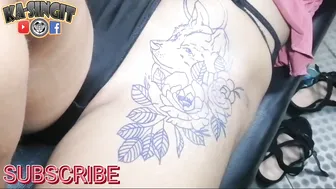 WOLF x FLORAL tattoo - kinis ni boss #5