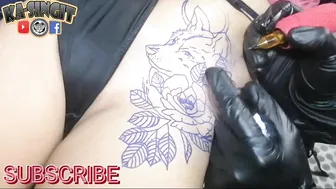 WOLF x FLORAL tattoo - kinis ni boss #6