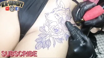 WOLF x FLORAL tattoo - kinis ni boss #7