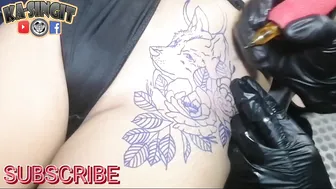 WOLF x FLORAL tattoo - kinis ni boss #8