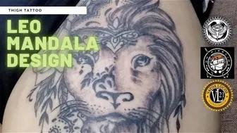 Thigh Tattoo - Leo Mandala Design || Boss Onang ????