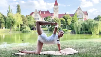 Real Time | Wonderful Yoga Flow in The Park | Deep Relaxation with Mirra #yoga#contortion#stretching #9