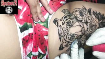 TIGER and FLORAL TATTOO DESIGN #9