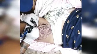 Hips Tattoo - Leo Mandala Design (Time-lapse) #5