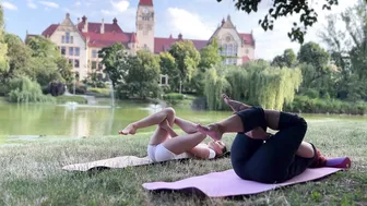 YOGA WITH MY MOM ♥️♥️ Basic Stretching For Beginners with Mirra #contortion#yoga#stretching #3