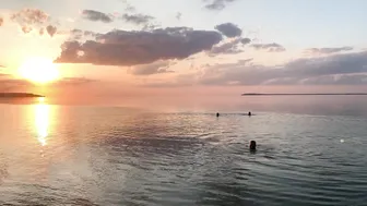 July 2023. Swimming in Svetlovodsk at sunset #5