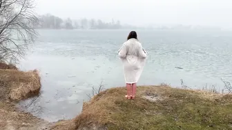 March, swimming in ice water. Моржевание, закаливание #2