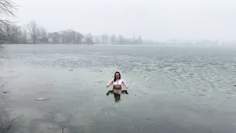 March, swimming in ice water. Моржевание, закаливание #8