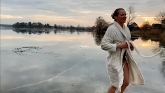 19.01.2023, swimming in ice water, закаливание, моржевание