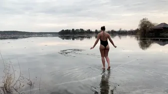 19.01.2023, swimming in ice water, закаливание, моржевание #3