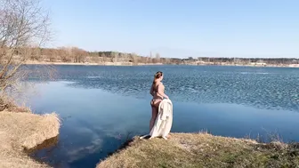 March. Swimming in ice water. Swans In Flight. Закаливание, моржевание #2