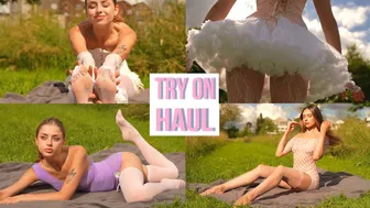 4K TRY ON HAUL ♥️♥️ Transparent Romantic Dresses, Fishnet, Stockings, Pantyhose #tryonhaul#transparent #1